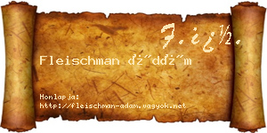 Fleischman Ádám névjegykártya